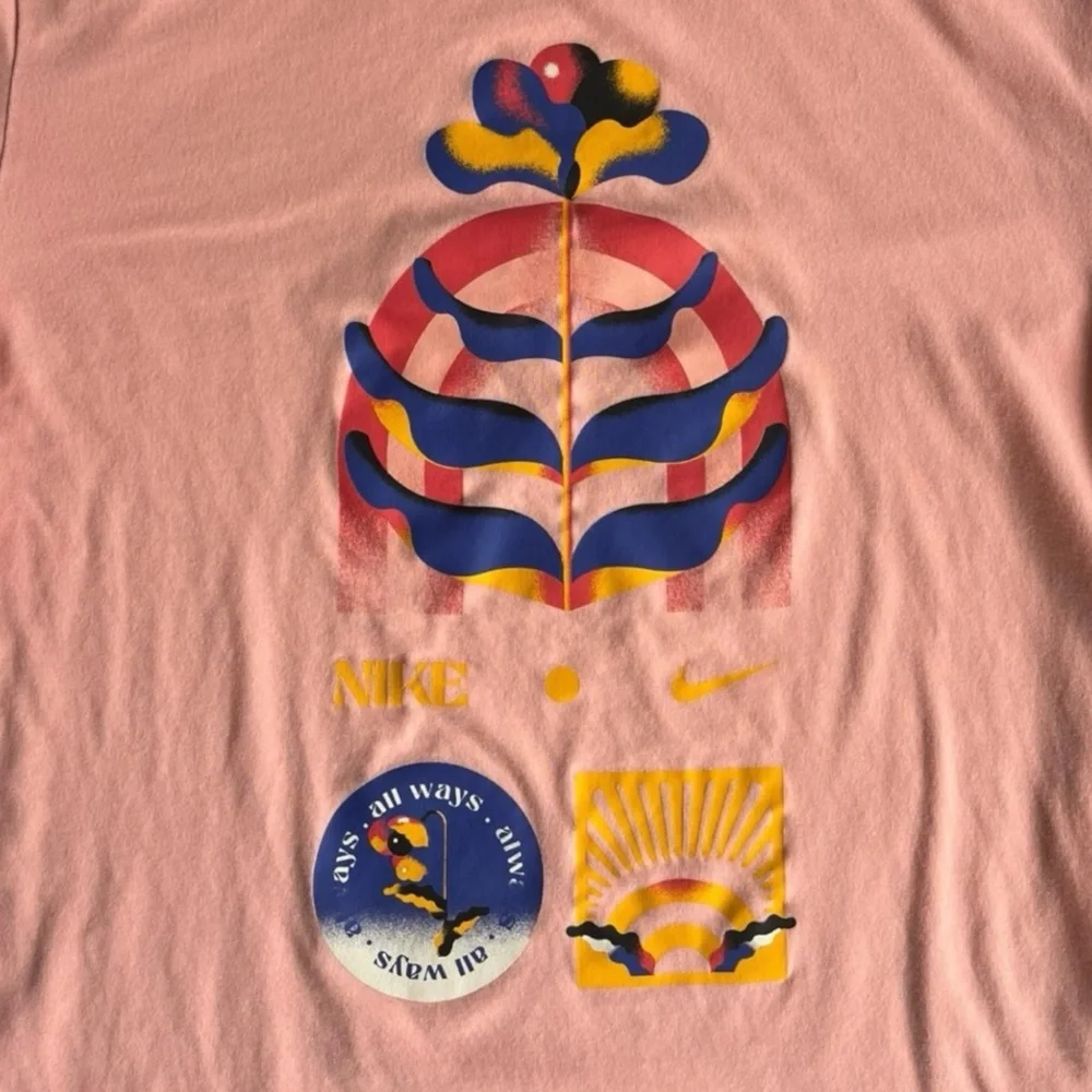 Nike Men’s M Dri Fit A.I.R. Artist In Residence T-Shirt Pink Jordan Moss Active - Picture 2 of 7